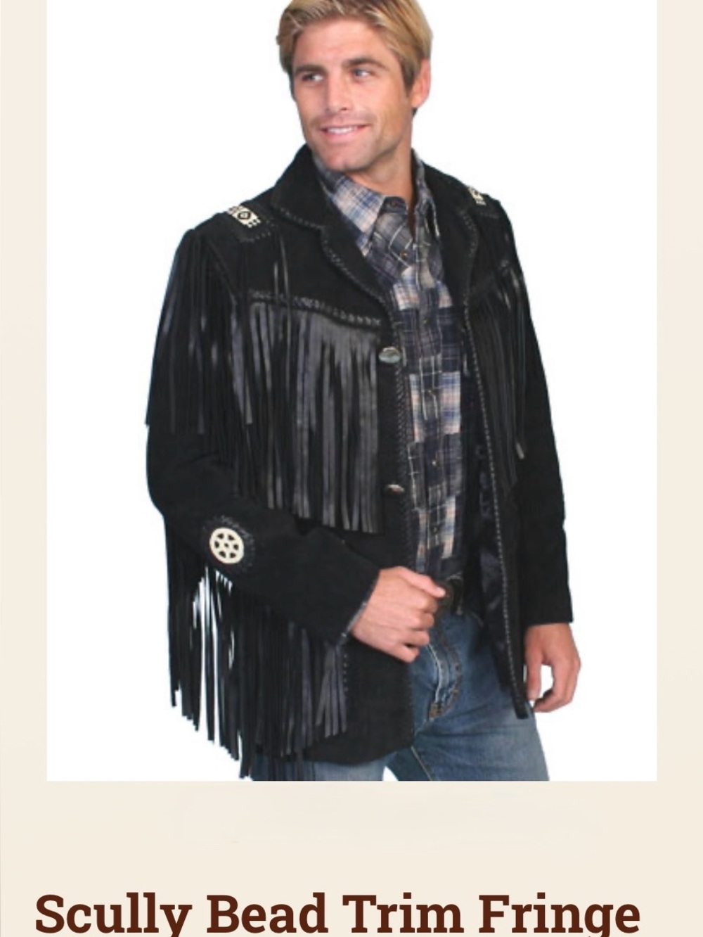 Scully Black Suede Fringe Western Jacket